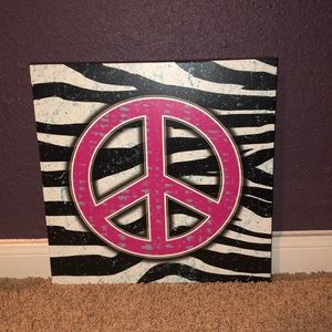 A decorative peace sign